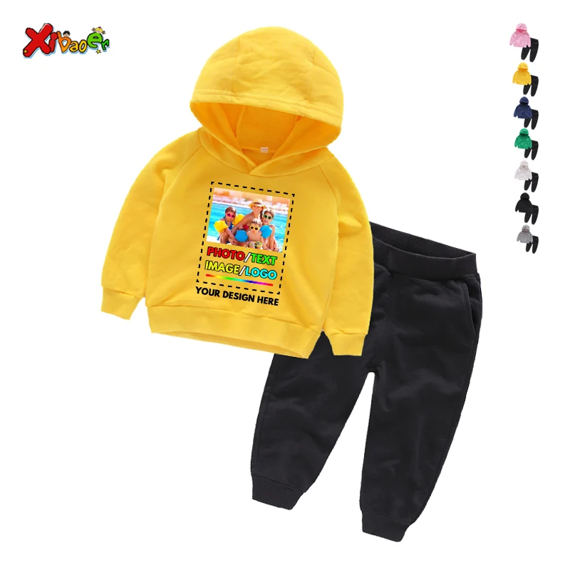 Baby Clothing Logo - Crianças conjuntos de hoodies para meninos