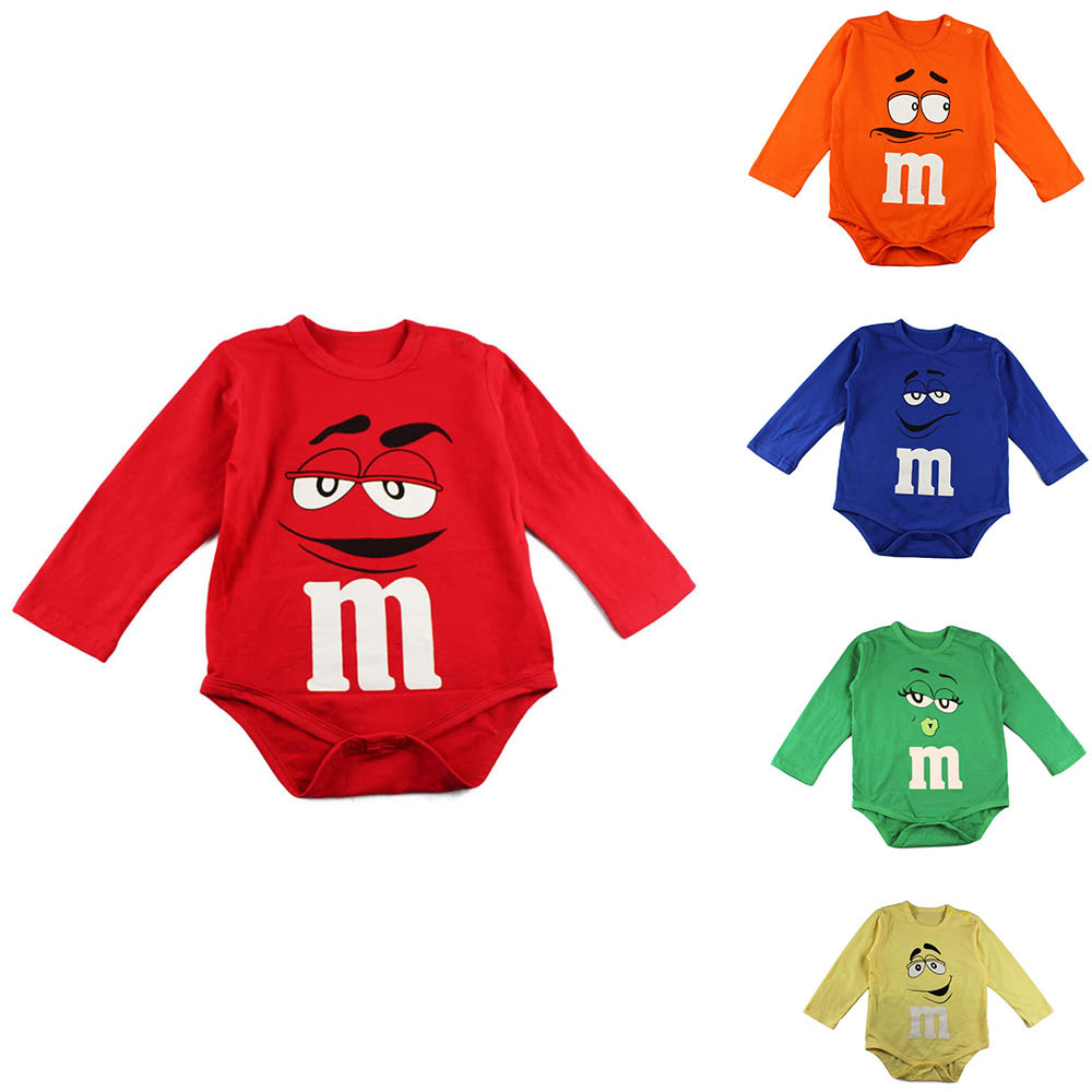 Baby Clothing Clearance - Onesie de manga comprida colorida do