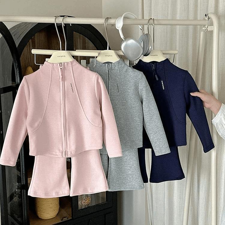 Baby Clothing Zip - Conjunto de Roupas Esportivas para Meninas,